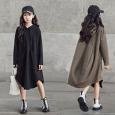 Autumn Kids Girls Trend Big Pocket Dresses-Veeddydropshipping